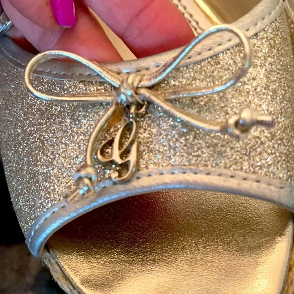 GUESS 9.5 Cork Jute Espadrilles EUC